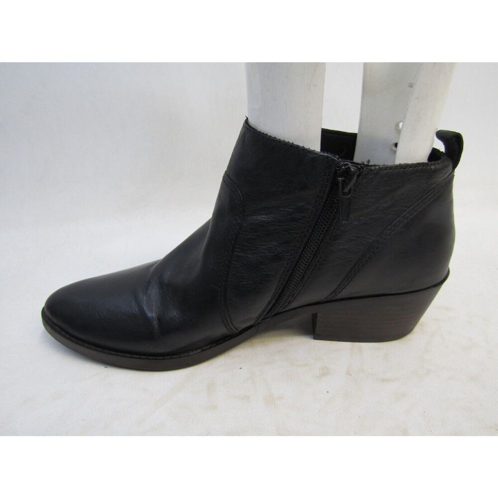 Lucky Brand Womens Size 9 M Black Leather Zip Ankle Fashion Boots Bootie - Picture 2 of 10